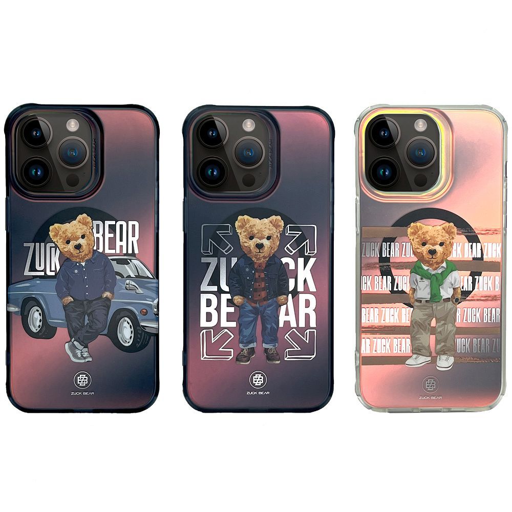 Husa MagSafe Iphone 15 Pro Zuck Bear -Design Cool Mag Jeans